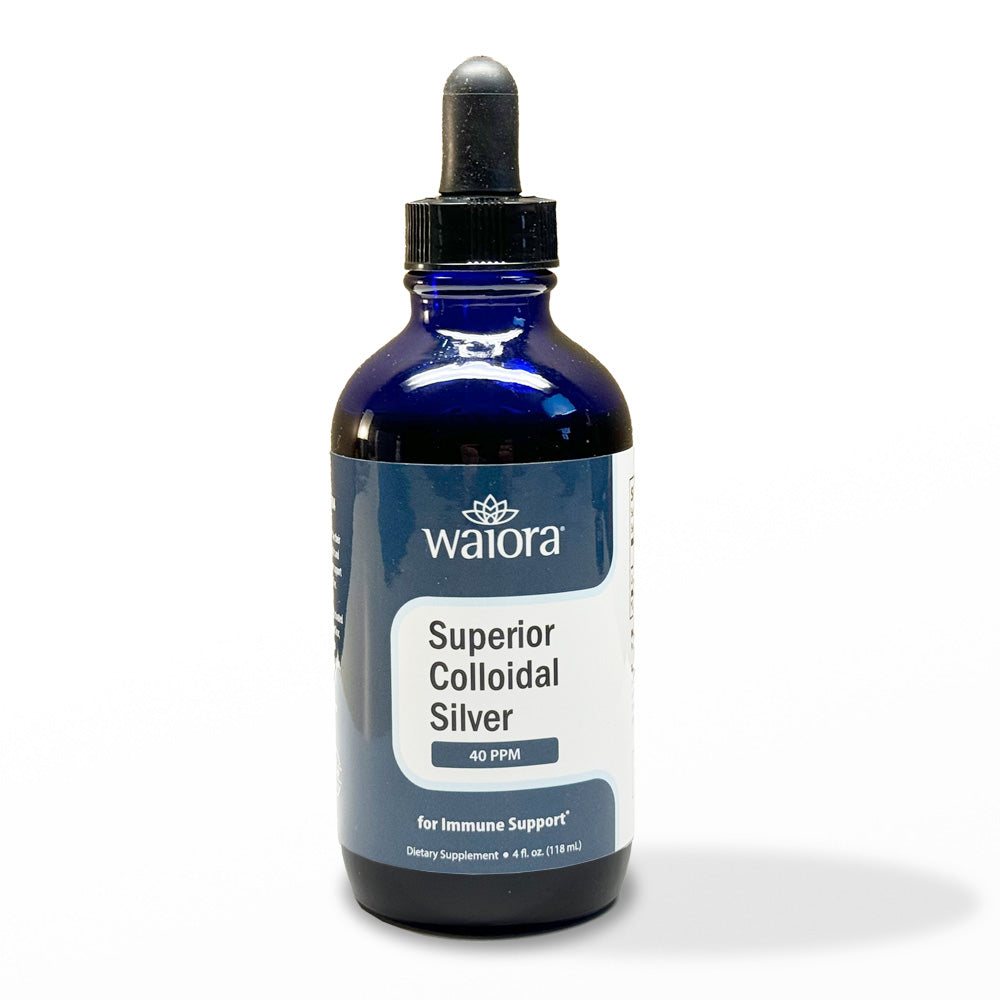 Waopra Superior Colloidal Silber - 40PPM, Glass Bottle